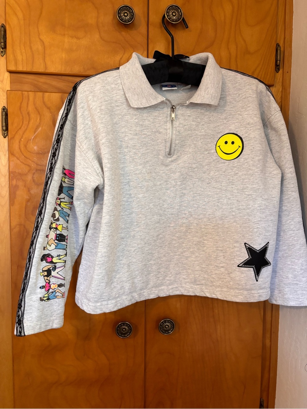 Reworked Pro Spirit 1/4 Zip Cotton Pull Iver with Vintage 80s graphics